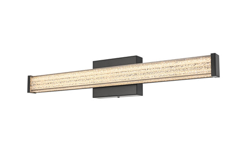 Elegant Lighting Jaxx 1 Light Wall Sconce L24 Inch E4.5 Inch H4.3 Inch LED 14 Watt 3CCT in Black Model: LD303W24BK