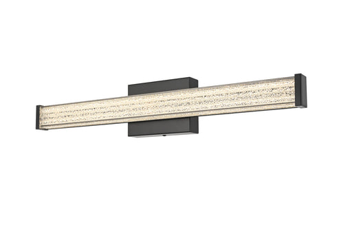 Elegant Lighting Jaxx 1 Light Wall Sconce L24 Inch E4.5 Inch H4.3 Inch LED 14 Watt 3CCT in Black Model: LD303W24BK