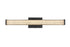Elegant Lighting Jaxx 1 Light Wall Sconce L24 Inch E4.5 Inch H4.3 Inch LED 14 Watt 3CCT in Black Model: LD303W24BK