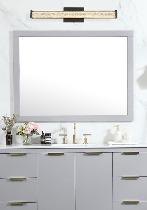 Elegant Lighting Jaxx 1 Light Wall Sconce L24 Inch E4.5 Inch H4.3 Inch LED 14 Watt 3CCT in Black Model: LD303W24BK