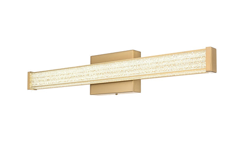 Elegant Lighting Jaxx 1 Light Wall Sconce L24 Inch E4.5 Inch H4.3 Inch LED 14 Watt 3CCT in Satin Gold Model: LD303W24SG