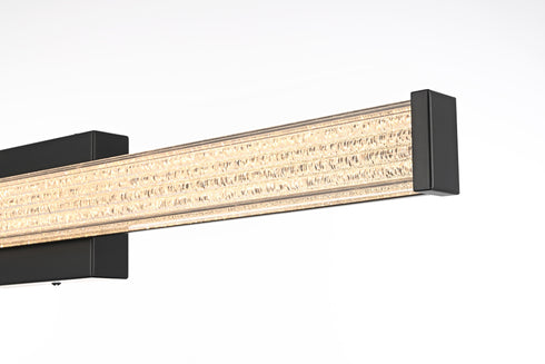 Elegant Lighting Jaxx 1 Light Wall Sconce L31 Inch E4.5 Inch H4.3 Inch LED 18 Watt 3CCT in Black Model: LD303W31BK