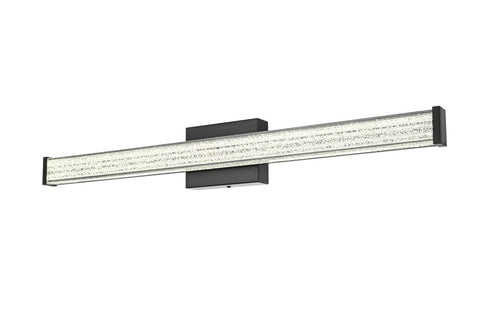 Elegant Lighting Jaxx 1 Light Wall Sconce L31 Inch E4.5 Inch H4.3 Inch LED 18 Watt 3CCT in Black Model: LD303W31BK