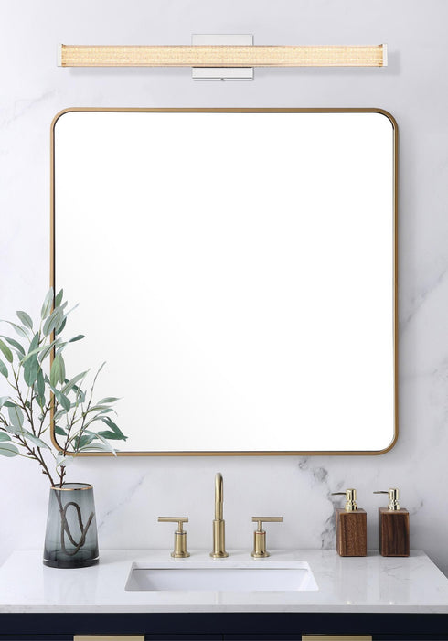 Elegant Lighting Jaxx 1 Light Wall Sconce L31 Inch E4.5 Inch H4.3 Inch LED 18 Watt 3CCT in Chrome Model: LD303W31C
