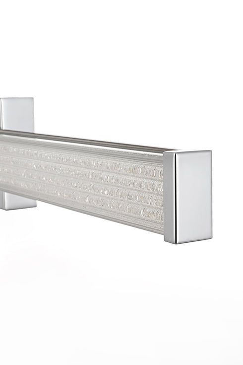 Elegant Lighting Jaxx 1 Light Wall Sconce L31 Inch E4.5 Inch H4.3 Inch LED 18 Watt 3CCT in Chrome Model: LD303W31C