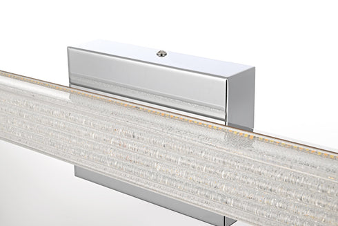 Elegant Lighting Jaxx 1 Light Wall Sconce L31 Inch E4.5 Inch H4.3 Inch LED 18 Watt 3CCT in Chrome Model: LD303W31C