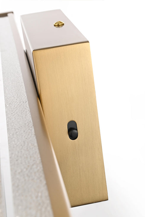 Elegant Lighting Jaxx 1 Light Wall Sconce L31 Inch E4.5 Inch H4.3 Inch LED 18 Watt 3CCT in Satin Gold Model: LD303W31SG