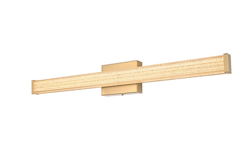Elegant Lighting Jaxx 1 Light Wall Sconce L31 Inch E4.5 Inch H4.3 Inch LED 18 Watt 3CCT in Satin Gold Model: LD303W31SG