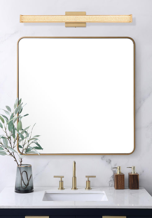 Elegant Lighting Jaxx 1 Light Wall Sconce L31 Inch E4.5 Inch H4.3 Inch LED 18 Watt 3CCT in Satin Gold Model: LD303W31SG