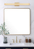 Elegant Lighting Jaxx 1 Light Wall Sconce L31 Inch E4.5 Inch H4.3 Inch LED 18 Watt 3CCT in Satin Gold Model: LD303W31SG