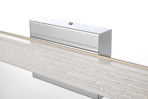 Elegant Lighting Jaxx 1 Light Wall Sconce L36 Inch E4.5 Inch H4.3 Inch LED 24 Watt 3CCT in Chrome Model: LD303W36C
