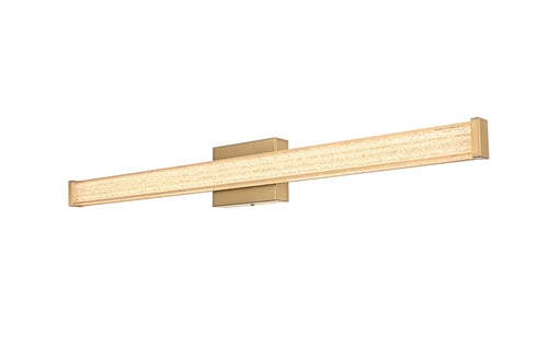 Elegant Lighting Jaxx 1 Light Wall Sconce L36 Inch E4.5 Inch H4.3 Inch LED 24 Watt 3CCT in Satin Gold Model: LD303W36SG