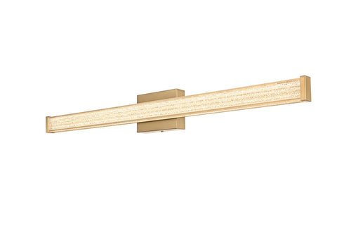 Elegant Lighting Jaxx 1 Light Wall Sconce L36 Inch E4.5 Inch H4.3 Inch LED 24 Watt 3CCT in Satin Gold Model: LD303W36SG
