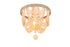 Elegant Lighting Jolie 3 Light Flush Mount D12 Inch H14 Inch in Beige Model: LD306F12BG