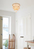 Elegant Lighting Jolie 3 Light Flush Mount D12 Inch H14 Inch in Beige Model: LD306F12BG