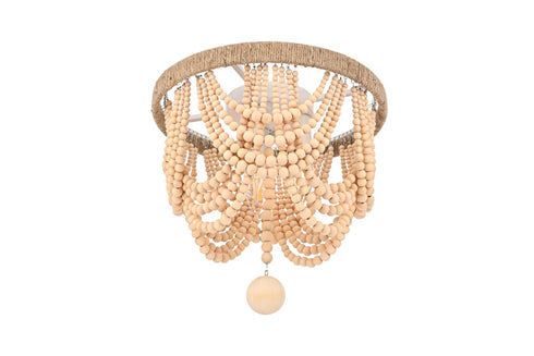 Elegant Lighting Jolie 3 Light Flush Mount D12 Inch H14 Inch in Beige Model: LD306F12BG