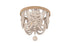 Elegant Lighting Jolie 3 Light Flush Mount D12 Inch H14 Inch White in Antique white Finish Model: LD306F12WH