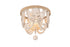 Elegant Lighting Jolie 3 Light Flush Mount D12 Inch H14 Inch White in Antique white Finish Model: LD306F12WH