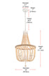 Elegant Lighting Jolie 3 Light Pendant D16 Inch H47 Inch in Beige Model: LD306D16BG
