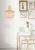 Elegant Lighting Jolie 3 Light Pendant D16 Inch H47 Inch in Beige Model: LD306D16BG