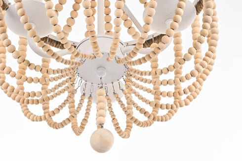 Elegant Lighting Jolie 3 Light Pendant D16 Inch H47 Inch in Beige Model: LD306D16BG