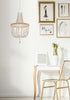 Elegant Lighting Jolie 3 Light Pendant D16 Inch H47 Inch White in Antique white Finish Model: LD306D16WH