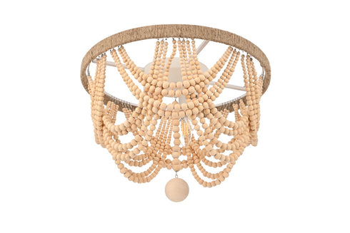 Elegant Lighting Jolie 4 Light Flush Mount D16 Inch H14 Inch in Beige Model: LD306F16BG