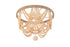 Elegant Lighting Jolie 4 Light Flush Mount D16 Inch H14 Inch in Beige Model: LD306F16BG