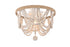 Elegant Lighting Jolie 4 Light Flush Mount D16 Inch H14 Inch White in Antique white Finish Model: LD306F16WH