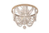 Elegant Lighting Jolie 4 Light Flush Mount D16 Inch H14 Inch White in Antique white Finish Model: LD306F16WH