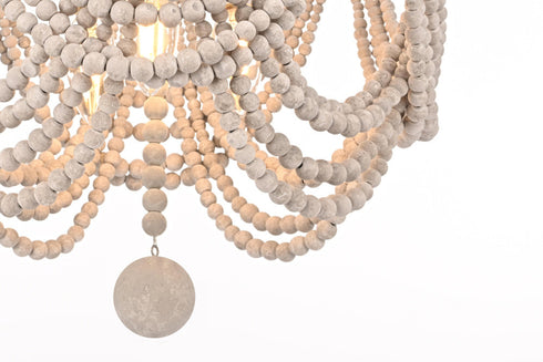 Elegant Lighting Jolie 4 Light Flush Mount D16 Inch H14 Inch White in Antique white Finish Model: LD306F16WH