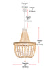 Elegant Lighting Jolie 4 Light Pendant D20 Inch H47 Inch in Beige Model: LD306D20BG