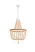 Elegant Lighting Jolie 4 Light Pendant D20 Inch H47 Inch in Beige Model: LD306D20BG