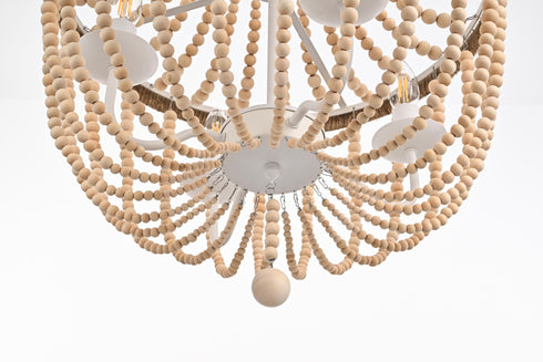 Elegant Lighting Jolie 4 Light Pendant D20 Inch H47 Inch in Beige Model: LD306D20BG