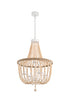 Elegant Lighting Jolie 4 Light Pendant D20 Inch H47 Inch in Beige Model: LD306D20BG