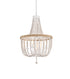Elegant Lighting Jolie 4 Light Pendant D20 Inch H47 Inch White in Antique white Finish Model: LD306D20WH