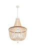 Elegant Lighting Jolie 5 Light Pendant D24 Inch H47 Inch in Beige Model: LD306D24BG