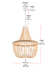 Elegant Lighting Jolie 5 Light Pendant D24 Inch H47 Inch in Beige Model: LD306D24BG