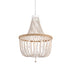 Elegant Lighting Jolie 5 Light Pendant D24 Inch H47 Inch White in Antique white Finish Model: LD306D24WH