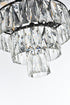 Elegant Lighting Josephine 10 Light Pendant D20 Inch H14 Inch L10 Black in Black and Clear Finish Model: 1060D20BK