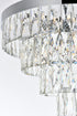 Elegant Lighting Josephine 10 Light Pendant D20 Inch H14 Inch L10 Chrome in Chrome and Clear Finish Model: 1060D20C