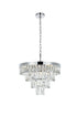Elegant Lighting Josephine 10 Light Pendant D20 Inch H14 Inch L10 Chrome in Chrome and Clear Finish Model: 1060D20C