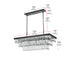Elegant Lighting Josephine 12 Light Pendant L36 Inch W16 Inch 11.5 Inch L12 Black in Black and Clear Finish Model: 1060G36BK