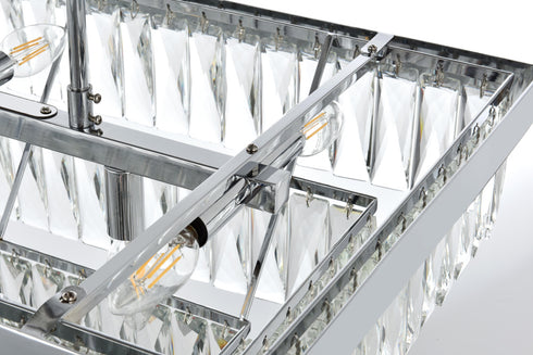 Elegant Lighting Josephine 12 Light Pendant L36 Inch W16 Inch 11.5 Inch L12 Chrome in Chrome and Clear Finish Model: 1060G36C