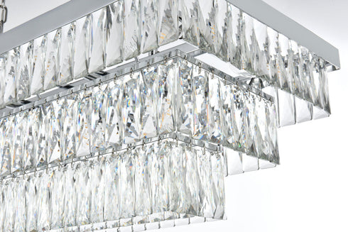 Elegant Lighting Josephine 12 Light Pendant L36 Inch W16 Inch 11.5 Inch L12 Chrome in Chrome and Clear Finish Model: 1060G36C
