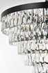 Elegant Lighting Josephine 13 Light Pendant D27.5 Inch H20.5 Inch L13 Black in Black and Clear Finish Model: 1060D27BK