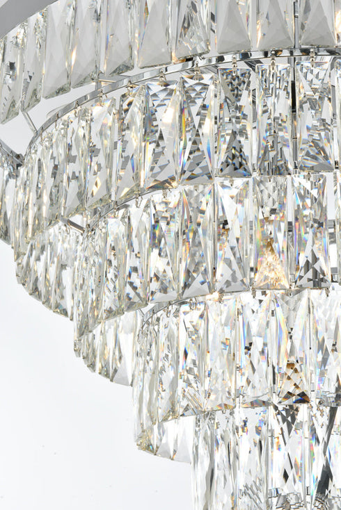 Elegant Lighting Josephine 13 Light Pendant D27.5 Inch H20.5 Inch L13 Chrome in Chrome and Clear Finish Model: 1060D27C