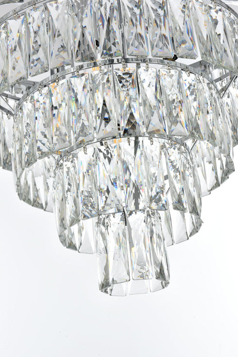 Elegant Lighting Josephine 13 Light Pendant D27.5 Inch H20.5 Inch L13 Chrome in Chrome and Clear Finish Model: 1060D27C