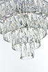 Elegant Lighting Josephine 13 Light Pendant D27.5 Inch H20.5 Inch L13 Chrome in Chrome and Clear Finish Model: 1060D27C