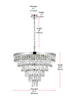 Elegant Lighting Josephine 13 Light Pendant D27.5 Inch H20.5 Inch L13 Chrome in Chrome and Clear Finish Model: 1060D27C